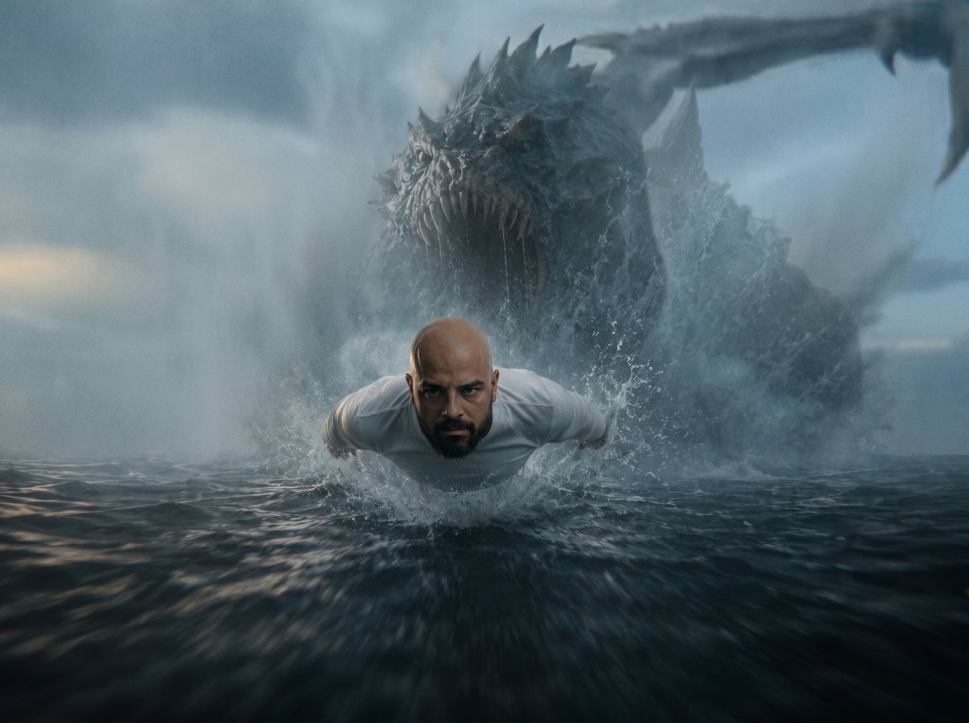 Chased by a sea monster