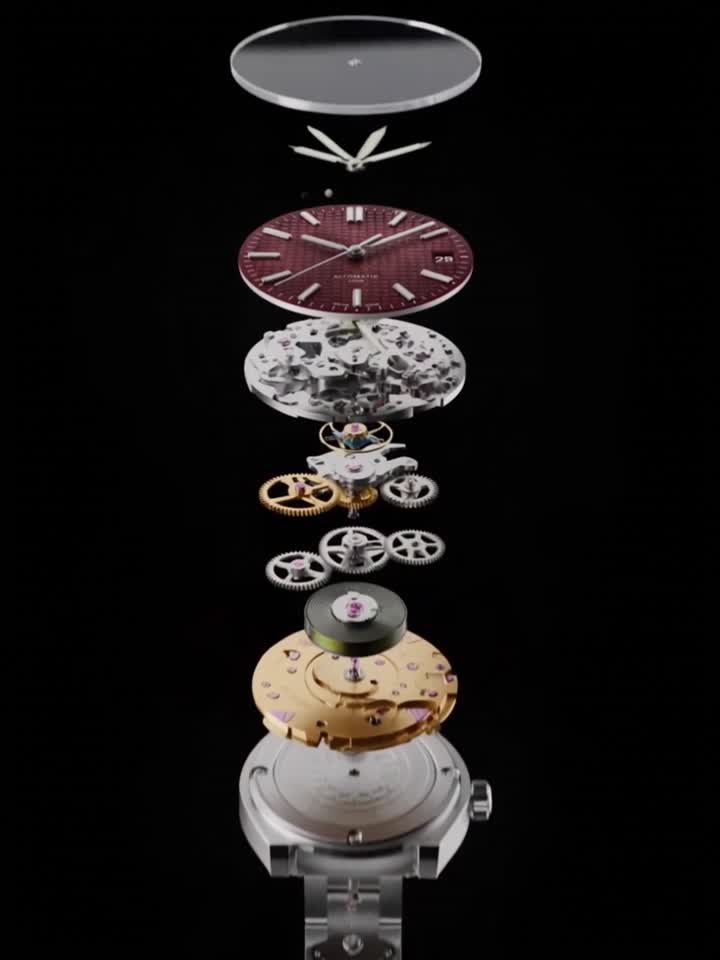 Exploded watch commercial